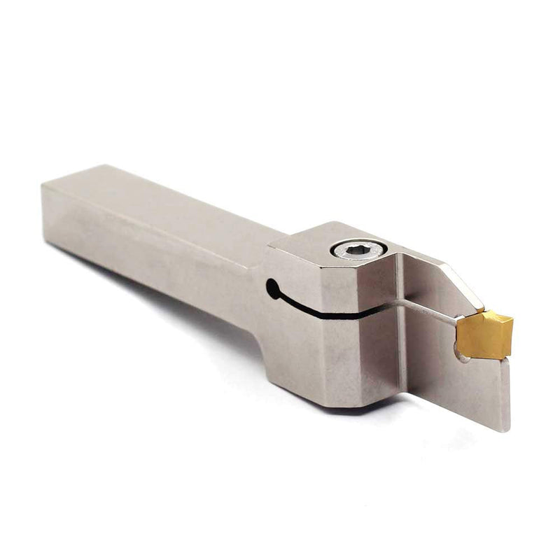 OSCARBIDE Heavy Duty Nickel Plated 3/8"x1/2"Indexable Grooving Parting Holder QA06R-20J Right -Hand Lathe Cut Off Tool with GTN-2 Carbide Insert, 1pieces
