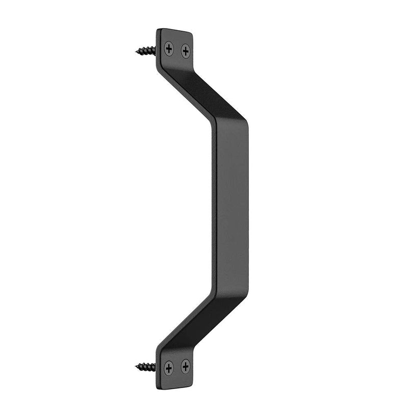 WINSOON Simple Sliding Barn Door Handle, Comfortable Handy Touch Gate Handle Pull Set, Premium Black Carbon Stainless Steel Body, Snugly Fits 7-3/4" Hole Spaces Wood Doors, Replace Old Pull Handles 1