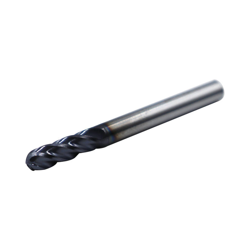5pcs 3/16in Ball Nose Solid Carbide End Mills,4 Flute, 30 Degree Helix Bits Tool for Medium Hardness Steel, Brass, Iron 5