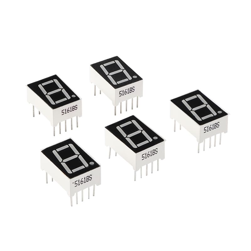 20PCS 0.56" 1 Bit 7 Segment Display Common Anode Digital Tube 10Pin 0.56Inch Red LED Display Digital Tube 0.56inch Common Anode