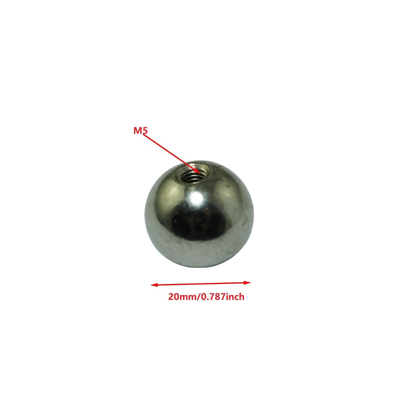2 Sets Metal Adapters for Heads Steel Ball Head Metal Ball Inner Thread Head Swivel Fittings M5 Screw Holes 1/4 Screw Rod 20mm Diameter Direct Broadcast Bracket Fittings