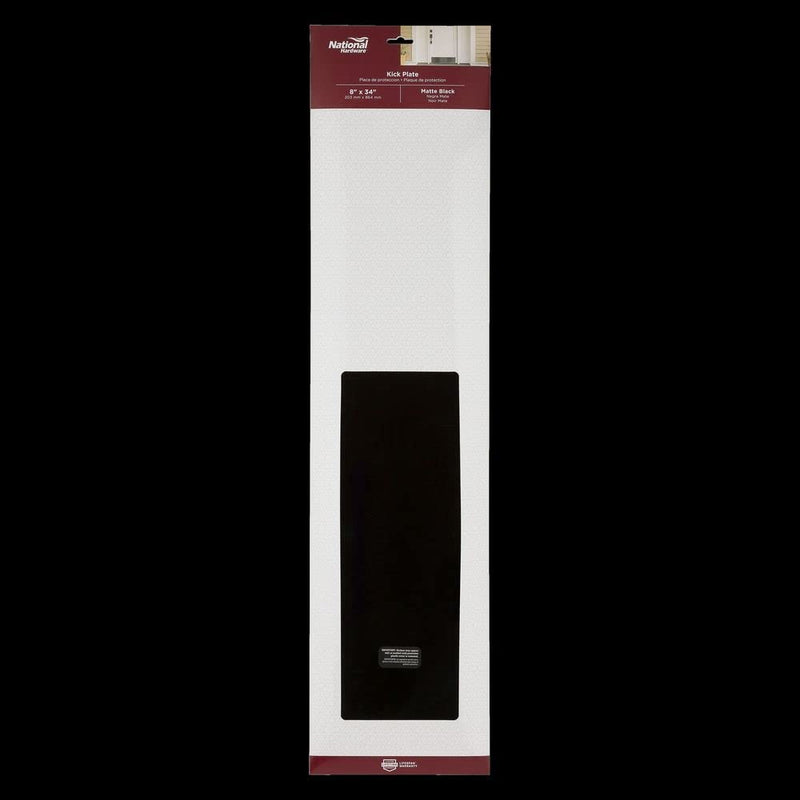 National Hardware N270-352 Kick Plate, 8" × 34", Matte Black 8" × 34"