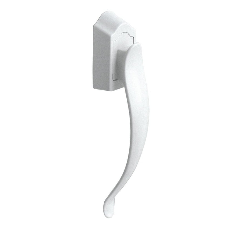 Ideal Security DX Pull Handle Set for Storm and Screen Doors, with Back Plate, White Modern