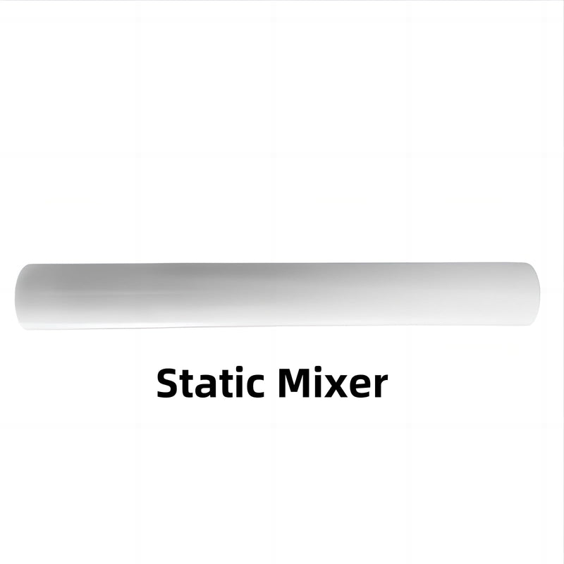 PTFE Static Mixer, NPT Threaded Inlet, Static Mixer Gas Liquid Agitator (1/2inch - L :6.8in) 1/2inch - L :6.8in