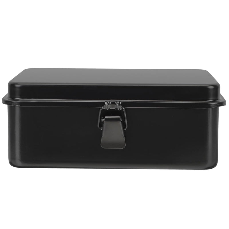 Tofficu Small Tool Box Metal Tool Box Organizer for Small Parts Portable Storage Case with Buckle 7.87 X 4.92 X 3.07 in for Home Garage Workshop