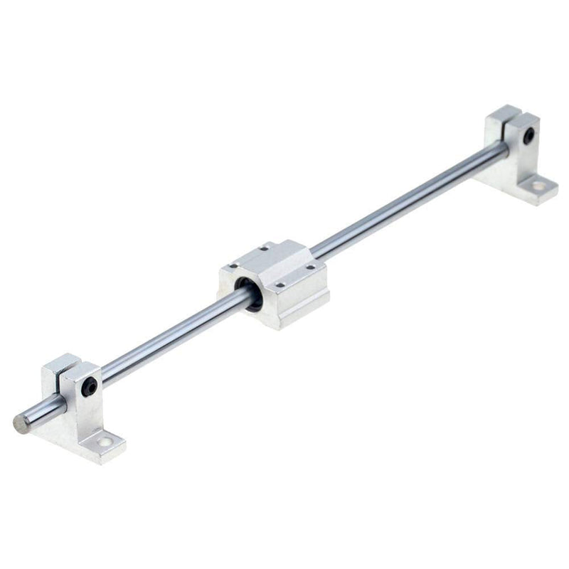 Linear Motion Rods 2PCS 8mmx 400mm (0.315 x 15.748 inches) Case Hardened Chrome Plated Linear Motion Rod Shaft Guide for 3D Printer, DIY, CNC - Metric h8 Tolerance 400mm length Diameter 8mm