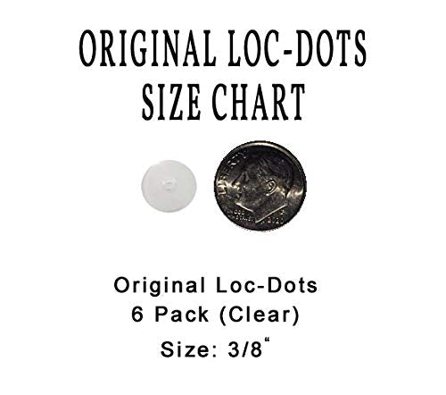 Original Loc-Dots – Computer Gaming Keyboard Tangible Training Location Learning Decal Stickers - 6 Pack, Clear, Single Raised Tactile Bump Dots, Easy to Apply, Strong Adhesive Backing, Made in USA