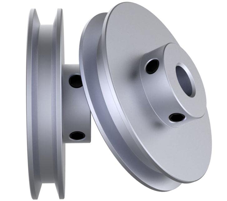 CHANCS Outer Diameter 100mm Single Groove Pulley 14mm Fixed Bore Pulley for Drilling Machine 6MM PU Round Belt Outer diameter:100mm Inner diameter:14mm