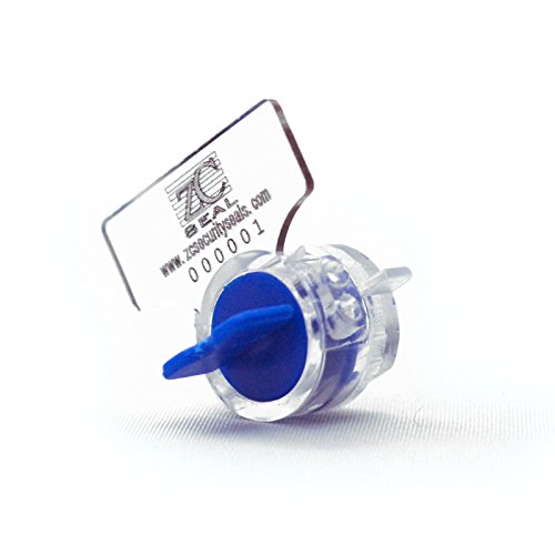 Anti-Tamper Twist Tight Roto Security Meter Seals High Electric Security Utility Plastic Padlock Gas Meter Seals Numbered (Pack of 100 PCS) with Stainless Wire (100 m) (Blue) Blue