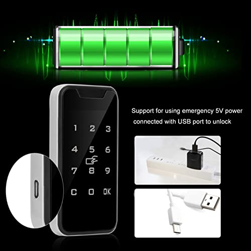 Electronic Cabinet Lock Kit Digital Touch Keypad Lock Code,Fingerprint Door Lock, RFID Password Electronic Door Lock Digital Keypad Code Security Lock Keyless Entry Door Lock Electronic Keypad Lock
