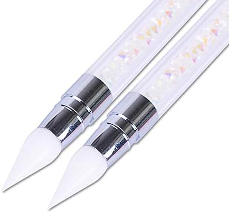 Cuticle Pusher, Silicone Brush, 2-Way Cuticle Treatment, Nail Art Tool, Gel Nail Supplies - NewNest Australia