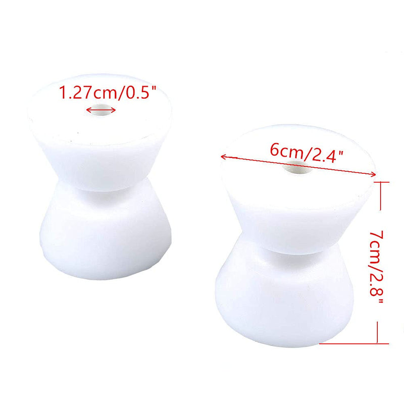 MIZUGIWA Anchor Roller Replacement White Acetal Wheels 2PCS