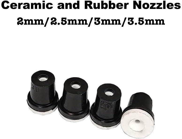 Sand Blaster Gun, Sandblasting Gun with 4X Ceramic Tip Abrasive Sandblaster Gun Kit with Nozzles (2/2.5/3/3.5mm) to Deburr Remove Rust Paint Stain