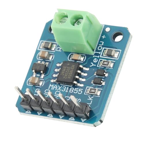 Garosa K Type Thermocouple Module, Digital SPI Temperature Sensor with 14 Bit Resolution 3 to 5V DC Input 200℃ to 1350℃ Range for MKS SBASE Plastic 20.3mm 5PCS