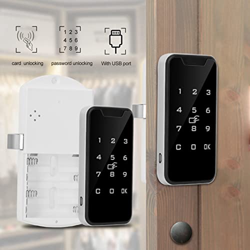 Electronic Cabinet Lock Kit Digital Touch Keypad Lock Code,Fingerprint Door Lock, RFID Password Electronic Door Lock Digital Keypad Code Security Lock Keyless Entry Door Lock Electronic Keypad Lock
