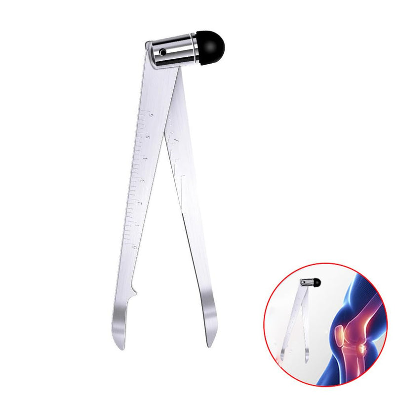 Portable Reflex Hammer with Built-in Measuring Ruler Rubber Tips Mallet Neuro Hammer Stainless Steel Neurological Tromner Hammers for Deep Tendon Reflex Testing Plantar Reflex Exam