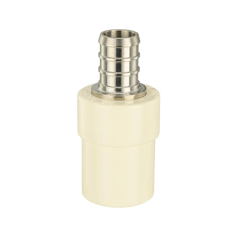 (Pack of 10) EFIELD 1/2" Pex x 1/2" CPVC Transition Coupling Barb Crimp Brass Fittings 1/2" x 1/2" P10 Pex X CPVC