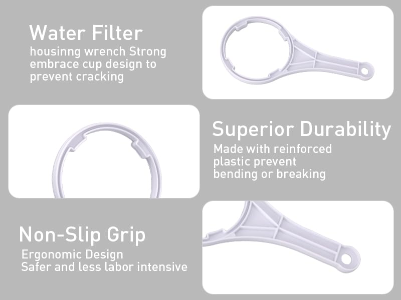 RO Wrench Filter Bottle Water Filter Housing Spanner, 10 Inch, 20 pcs