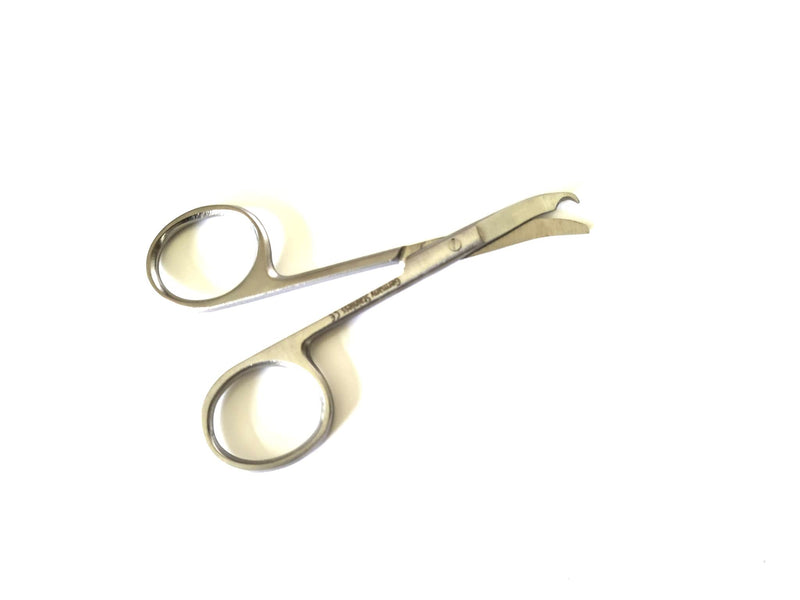 Spencer Stitch Suture Scissors 3.5" Small Hook Shaped Tip German Stainless