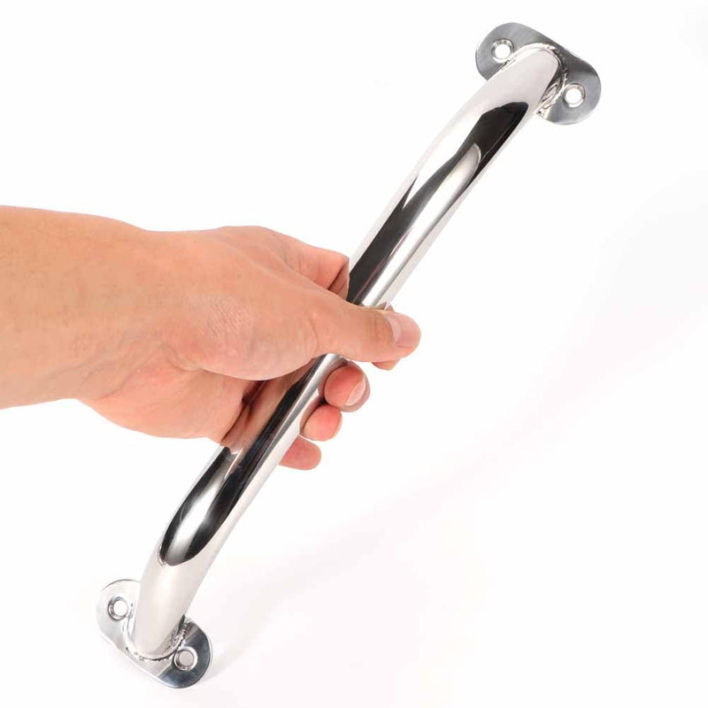 12" Oval Handrail Polished Grab Handle Stainless Steel Handrail for Marine Yacht/RV (2PCS)