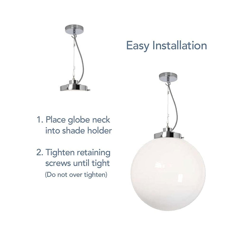 Beam Lighting 6-inch White Acrylic Replacement Globe - Cover for Ceiling, Wall Fixtures, Lamp Posts, or Streetlights