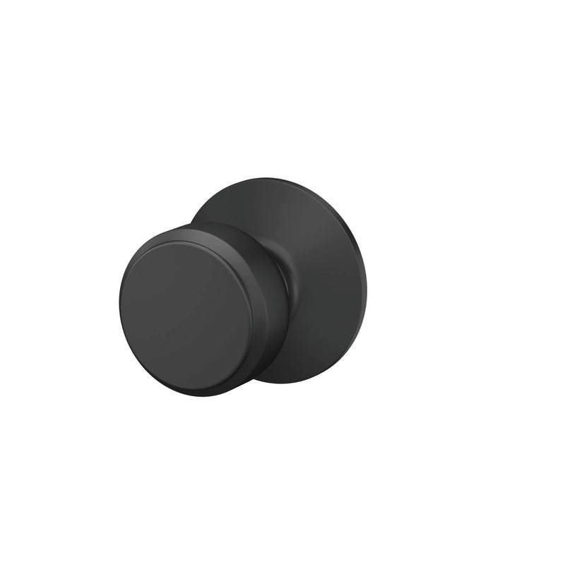 Schlage F10 BWE 622 Bowery Door Knob, Hall & Closet Passage Lock, Matte Black Standard