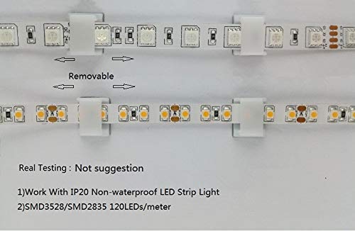 LED Strip Light Clips self Adhesive mounting Brackets Cable Clamp for 8-10mm Width IP65 led Strip Light Cable Clips Wire Holder for Dash cams,Network Cables 100Pack White
