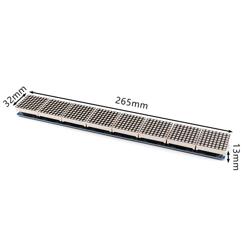 MAX7219 Dot Matrix Module 8 Dot Matrix Electronic Display Module 8 in 1 Display Module SCM Control Drive LED Module for Arduino Microcontroller 8*1