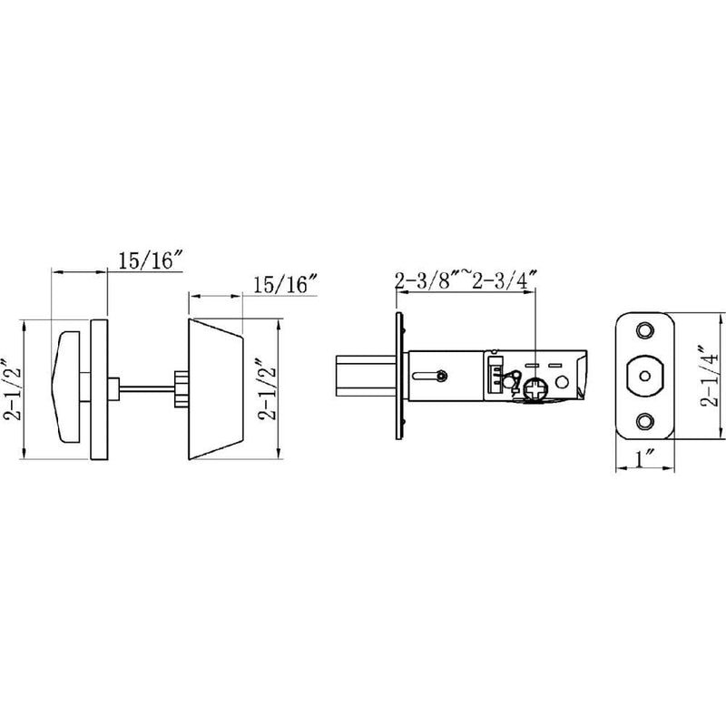 Design House 740423 Single Cylinder 6-Way Universal Deadbolt with Latch Satin Nickel Single Cylinder Universal