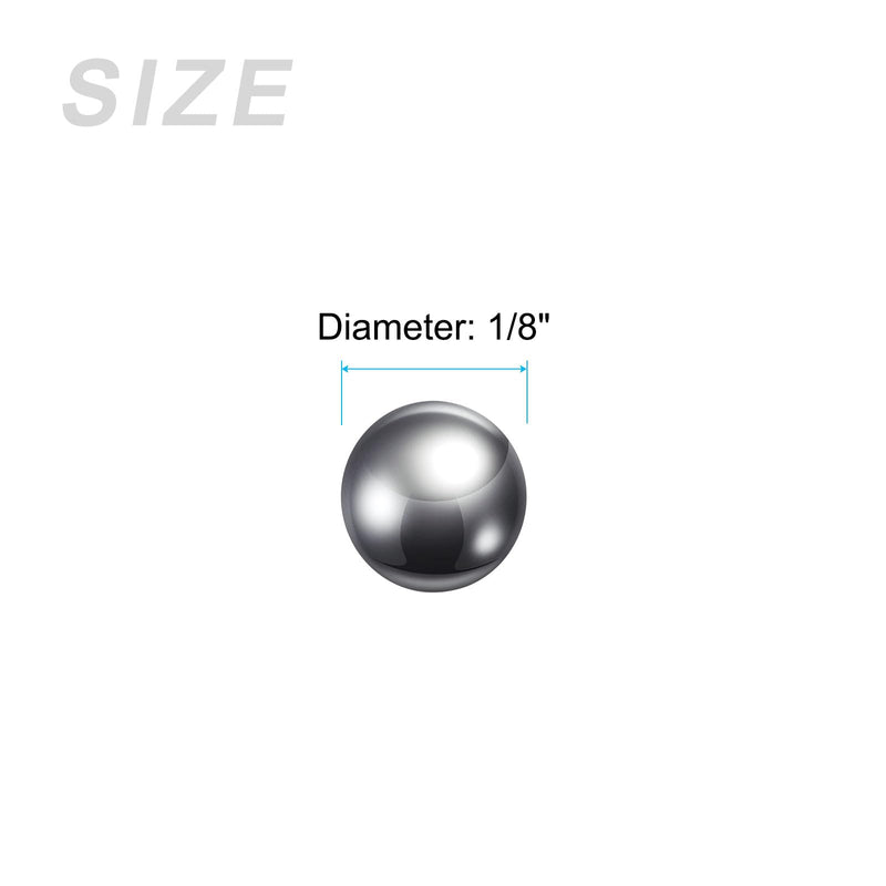 METALLIXITY Precision Balls G25 1/8" 100pcs, 440C Stainless Steel Bearing Balls Beads - for Industry Kit, Machinery, Automotive, and DIY 1/8 Inch 100
