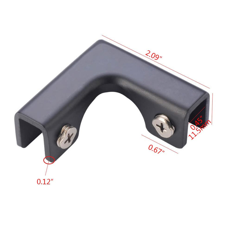 jinyatu 4Pcs Glass Clamp Square Glass Frame 90 Degree Corner L Shape Glass Connector Clip Holder for Rimless Aquarium Shower Door Cube Glass Panel Fixing (Max Clamp 10mm Thick) Max Clamp 10mm thick