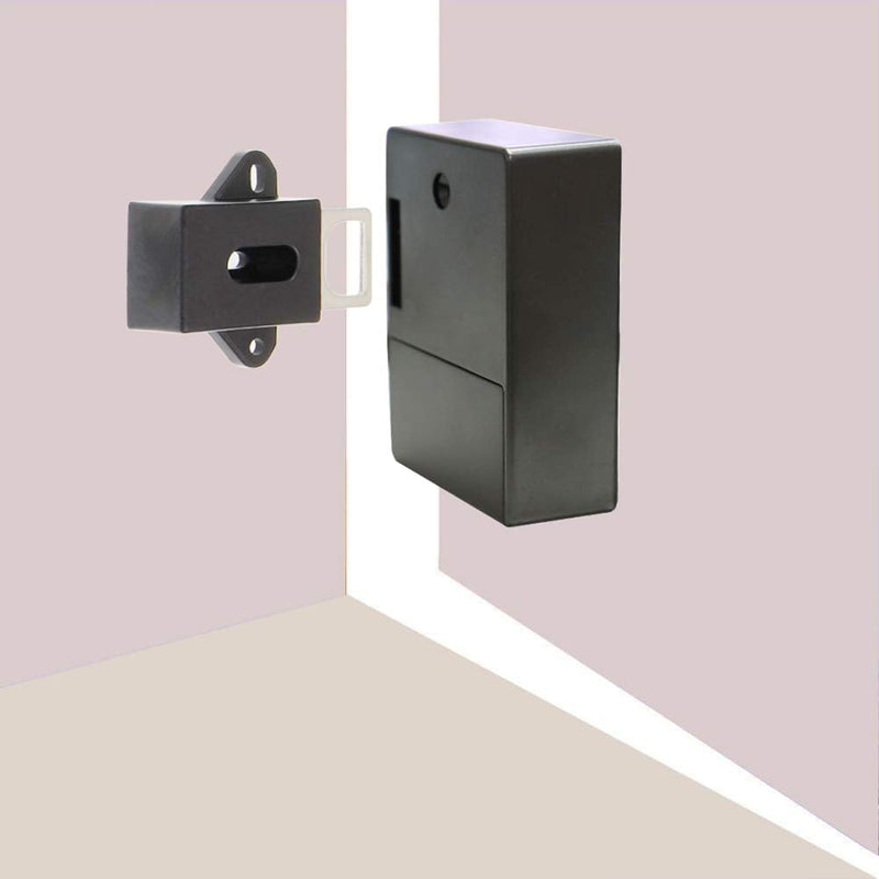 ETEKJOY RFID Electronic Cabinet Lock Hidden DIY for Wooden Cabinet Locker Drawer Cupboard (Black) Black