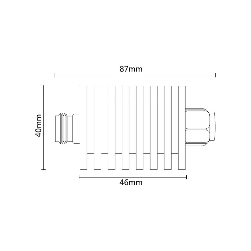 15DB 25W N Fixed Attenuator - 25 Watt Attenuator 50 Ohm DC-3Ghz 15DB 25W N 15DB