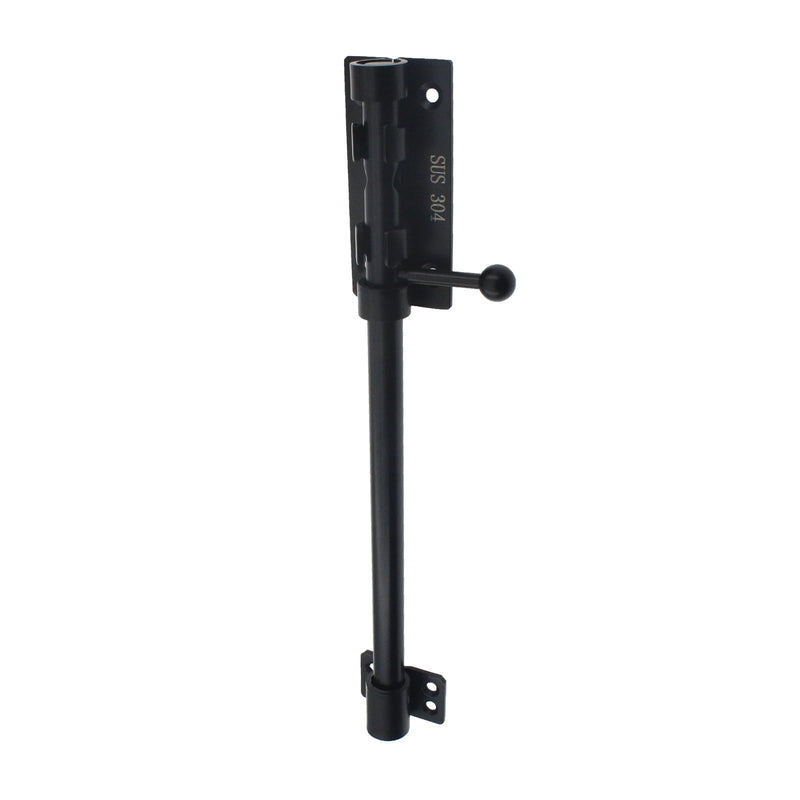 Slide Bolt Gate Latch Hardware，SAFYY 1 PCS Barrel Bolt Latch,Heavy Duty Solid 304 Stainless Steel Door Lock with Padlock Hole,Electroplating Finish for Door/Wooden Fence/Shed/Cellar-Black 12 Inch