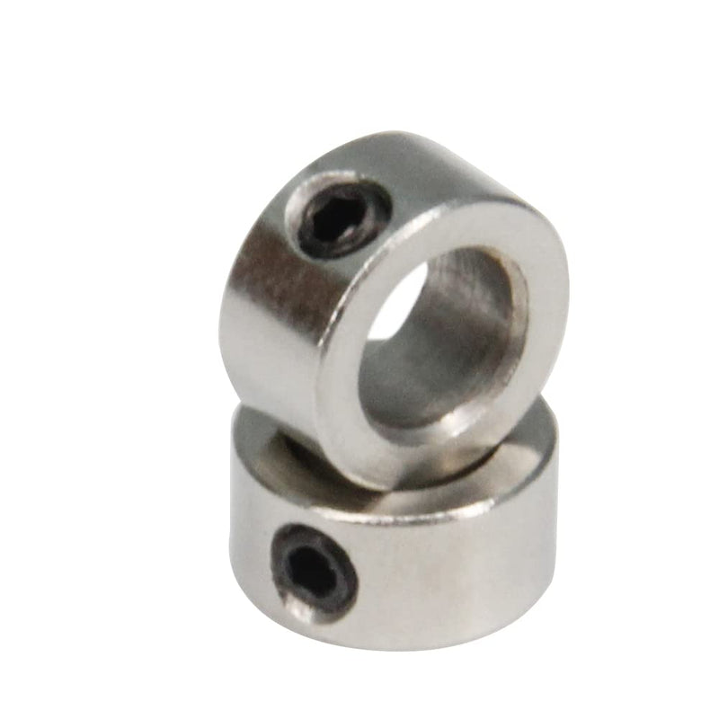 10 Pcs Lock Collar 6mm Shaft Lock Collar T6 Lead Screw Lock Ring for CNC Parts (6mm-Silver) 6mm-Silver