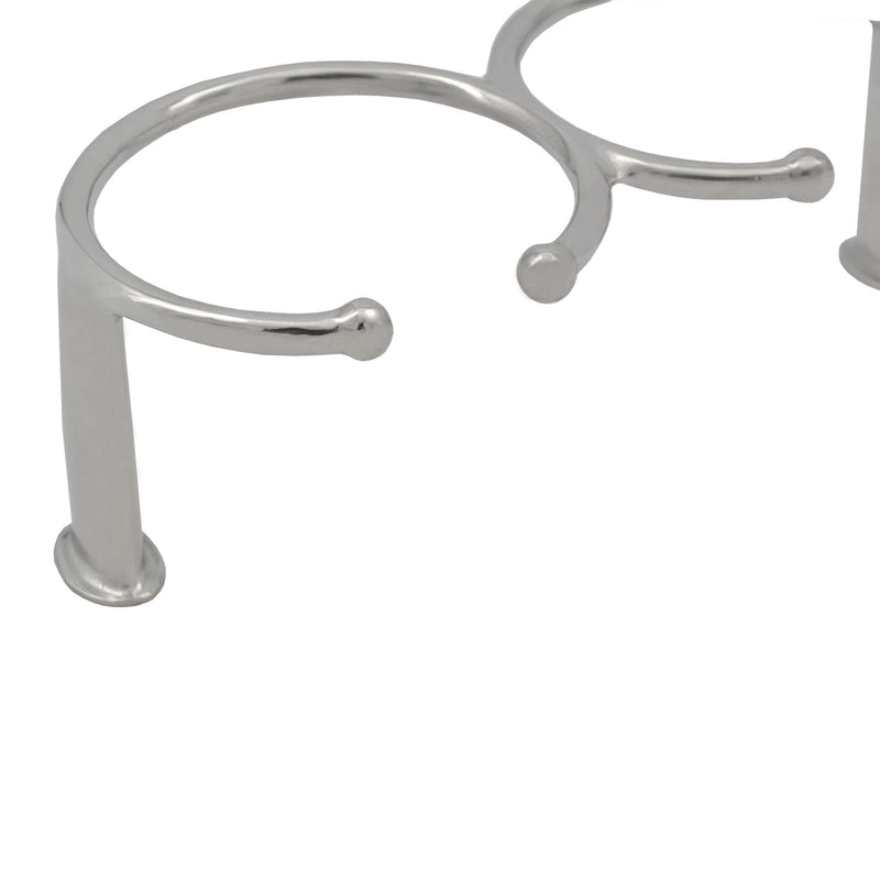 Stainless Steel Double Ring Drink Holder Open Design Cup Holder with Screws for Marine Yacht Truck RV