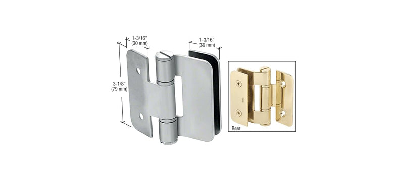 CRL Zurich 05 Series Satin Stainless Wall Mount Outswing Hinge