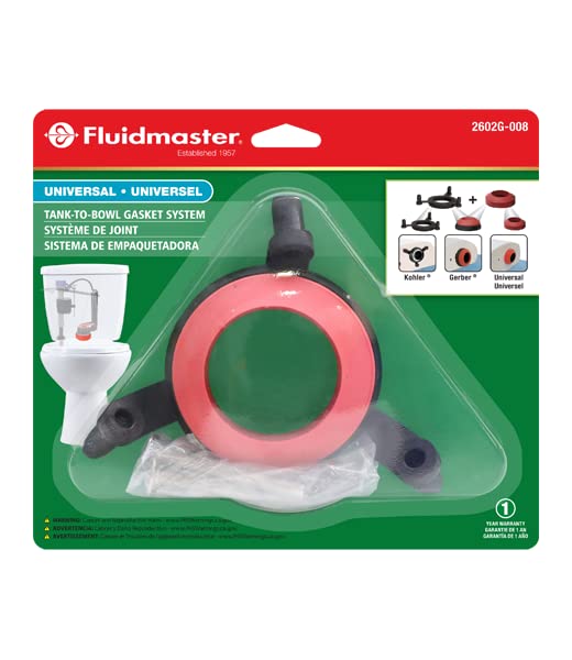 Fluidmaster 2602G-008 Universal 2-Inch Tank-to-Bowl Gasket System