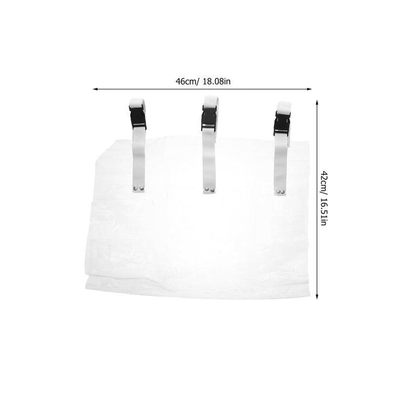HOMSFOU 2pcs Chair Foot Cover Pad, Plastic Washable Clinic Unit Transparent Mat with Elastic Bands Chair Toe Cover Sleeve (Pack of 2) 46.00X42.00X0.50CM (Pack of 2)
