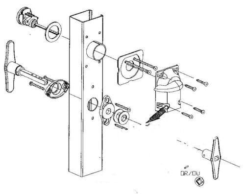 Building & Hardware Garage Door Lock Cylinder& T Handle Kit