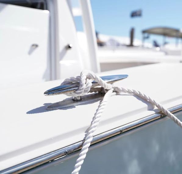 5" 6" Pull Up Flush Mount Cleat 2 Pack, Stainless Steel 316 Boat Dock Deck Retractable Low-Profile Mooring Rope Cleat with Backing Plate and Lock Nuts 5 inch Pull Up Cleat