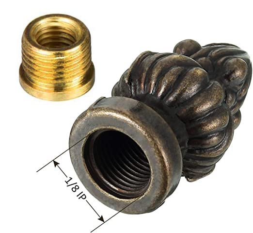 2 Packs Lamp Finial Cap Knob Lamp Decoration for Lamp Shade，1-3/8 Inch Antique Bronze Cap Knob Lamp Shade Finial Decoration Accessories(Small Size)