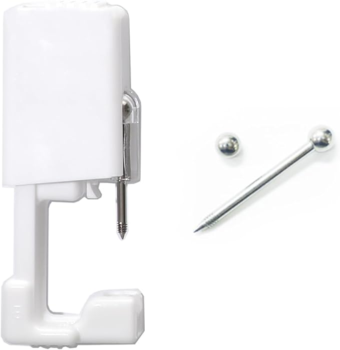 (SAJ) Piercer 14G For Tongue 1 Piece Pure Titanium Silver 4mm Ball Head Ball Catch Safety Piercer - NewNest Australia
