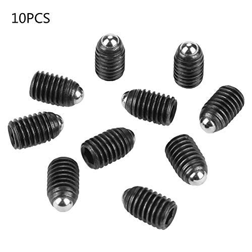 10pcs M8 Carbon Steel Ball Screws, Spring Plunger Set, Hexagonal Socket Ball Plunger M8 * 12 (M812) Screws Fastening Parts Screw Multiple Spring Balls Plunger Flanged Ball Spring ball nut screw （M812）