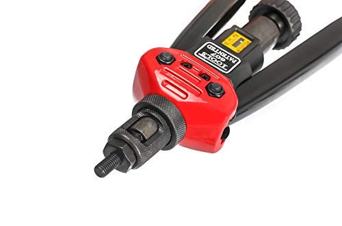 RZX 16" RIVET NUT TOOL Hand Blind Riveter ,RIVNUT Riveting Tools with Nut Setting System M3 M4 M5,m6,m8,m10 M12, 10-24, 1/4-20 , 5/16-18,3/8-16 ,1/2-13 totally 12 mandrels