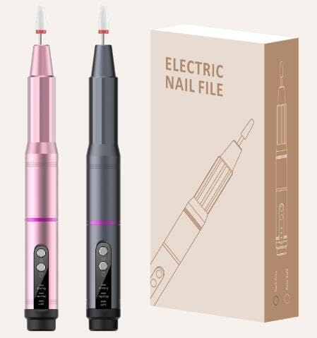 Nail Machine Set, Gel Nail Off Machine, Electric Nail Machine, Rechargeable/USB Powered, Nail Drill, Electric Nail File, Nail Machine, Exfoliating, Cuticle Treatment, Color: Black - NewNest Australia
