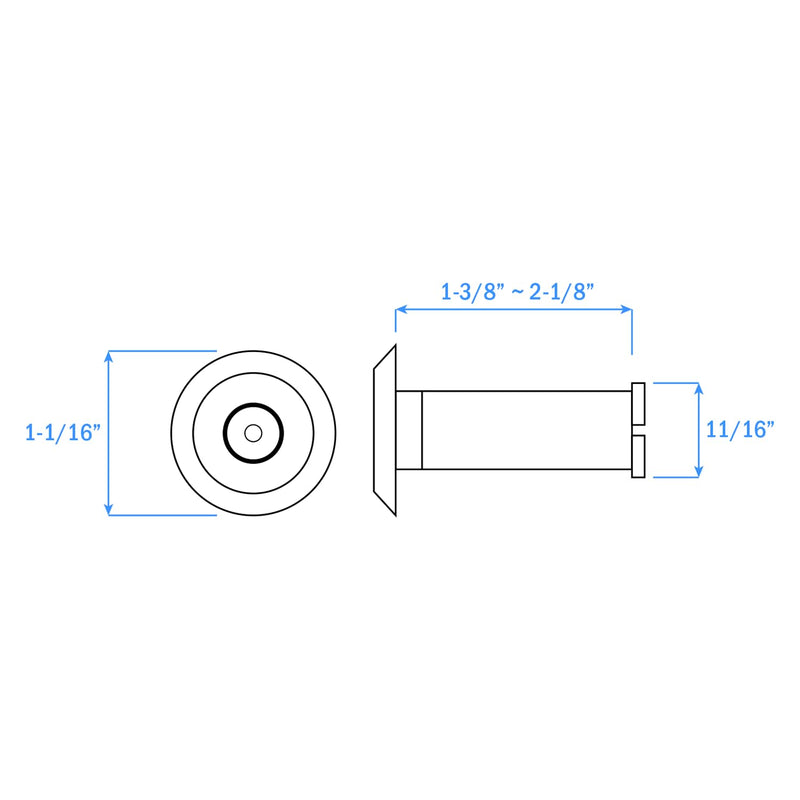 Nuk3y 220 Degree Wide Angle Heavy Duty Door Viewer (1 Pack, Satin Nickel) 1 Pack