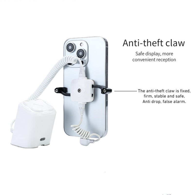 Mobile Phone Anti-Theft Alarm Stand - Cell Phone Security Display Holder Smartphone Burglar Alarm System (US Plug) (for Type-C Interface) For Type-C interface
