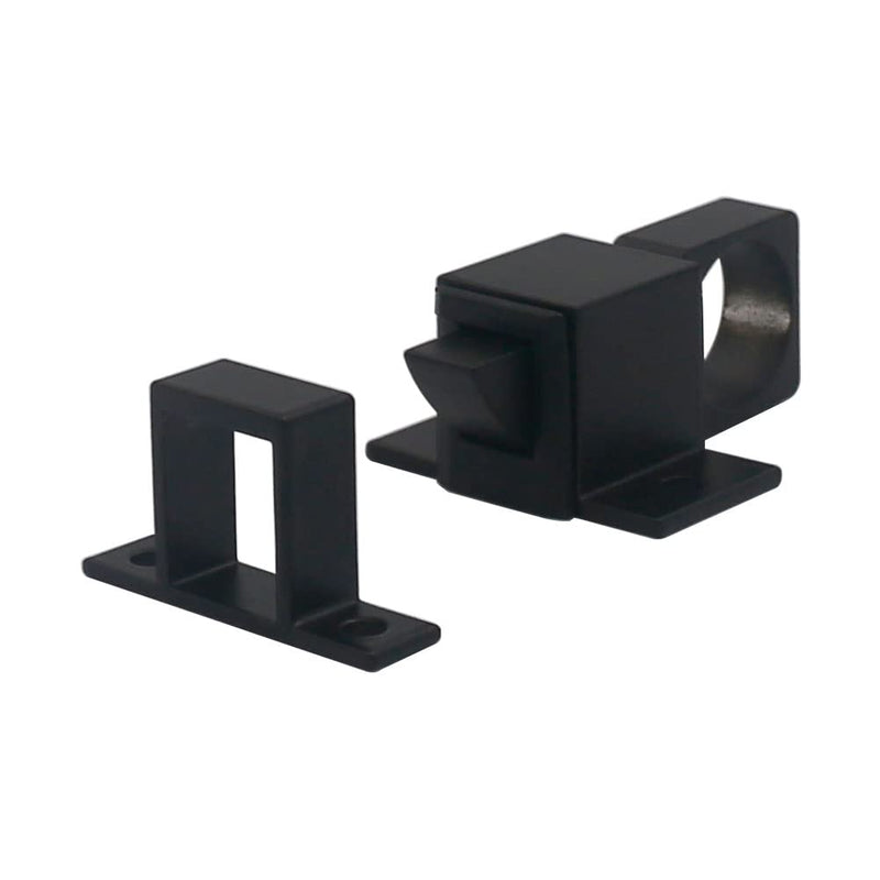 Self-Closing Latch, Security Pull Ring Spring Bounce Door Bolt for Window Shed, Gate Toilet, Bedroom and Pet Dog cage (Black) 2PCS Black