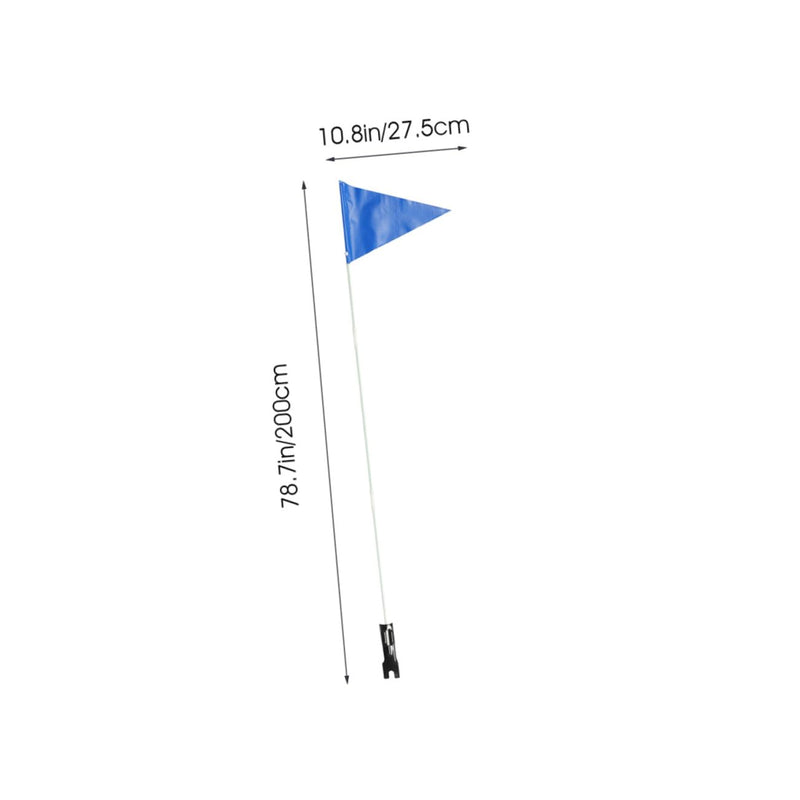 Kisangel 2Sets Bike Flags With Pole Reflective Flagpole Safety Cycling Flag Bicycle Flag Kit Safety Flag Banner for Sign Warning Flag Riding